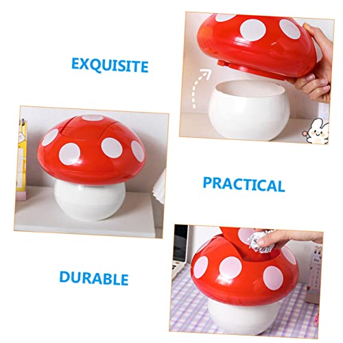 Papelera pequeña de escritorio Luxshiny Rojo 1.5L miniatura 4