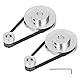 2er-Pack Synchronrad – 20T 60T Elastischer Geschlossener Zahnriemen, Steuerriemenscheibe aus Aluminiumlegierung, 200mm Länge, 6mm Breite(8mm/0.31in Bohrung)