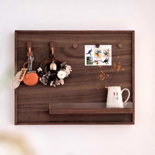 Cache-compteur en bois de noyer noble, panneau mural décoratif 35x45 cm