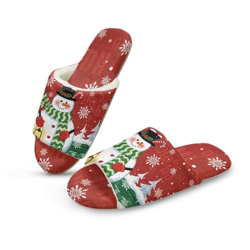 Fuzzy Open Toe Slippers for Women and Men Cotton Slide House Shoes Flat Slides for Indoor Size 5-12 US White Sole2