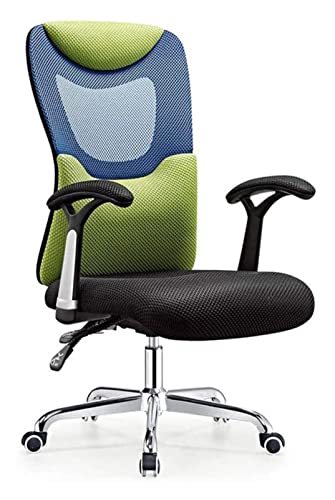 Chaise de bureau ergonomique pour le travail et le jeu vidéo avec assise verte rembourrée