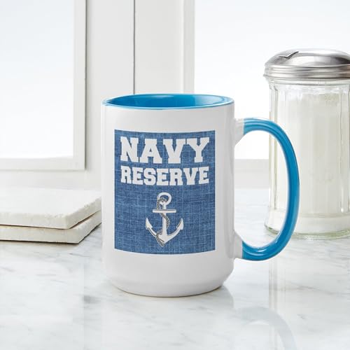 Taza de cerámica de 15 oz Navy Reserve CafePress miniatura 3