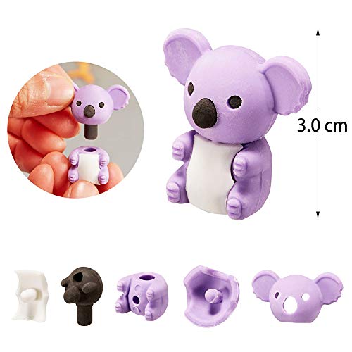 Urskytous 30PC ANIMAL ERASER 35Pcs Animal Erasers Kids Pencil Erasers Bulk Puzzle Erasers Desk Pets Mini Take Apart Erasers Toys thumb #3