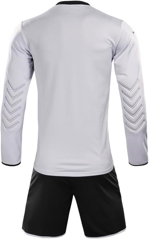 KELME Men Women Padded Goalkeeper Jersey and Shorts, Youth Soccer Goalie Shirt Long Sleeve, Adult Keeper Uniform Kit - Image 2