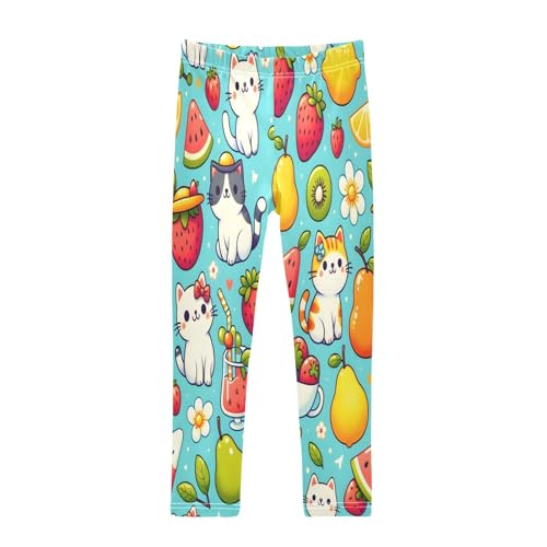 Toddler Girls Leggings Printed Yoga Pants Leggings Summer Animals and Fruit for Kids