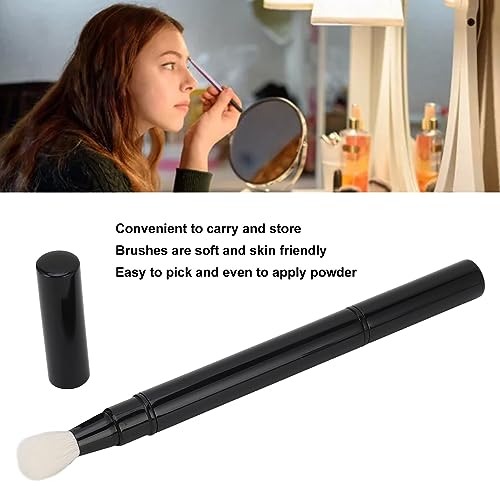 Portable Retractable Smudge Eye Shadow Brush, Dual Ended Eyeshadow Brush Retractable, Retractable Eye Makeup Brushes with Cover - Image 2