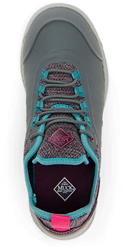 Muck Oslw104W12 Women's Outscape Lace Up Dark Gray/Teal/Pink 12 Womens #TOP4