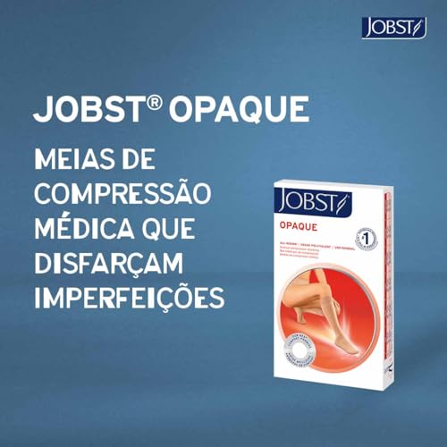 Image of JOBST 115482 Opaque Compression Stocking, Knee High, 20-30mmHg, Open Toe, Large, Natural
