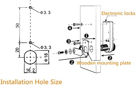 Installation diagram for Garosa Electronic Cam Lock
