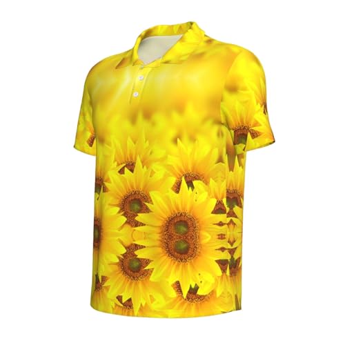 Polo à manches courtes imprimé tournesol style décontracté chic masculin - 5
