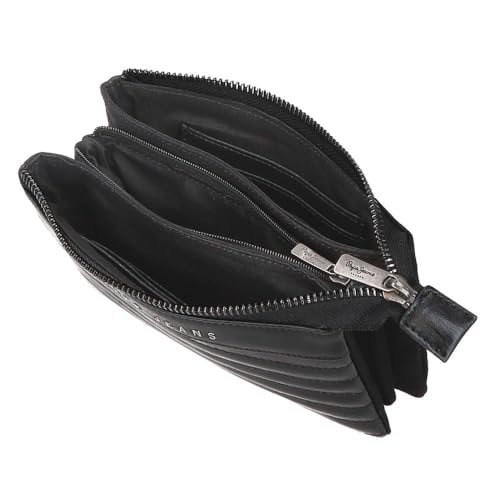 Pepe Jeans Women's Three Compartment Wallet, Black, One Size4