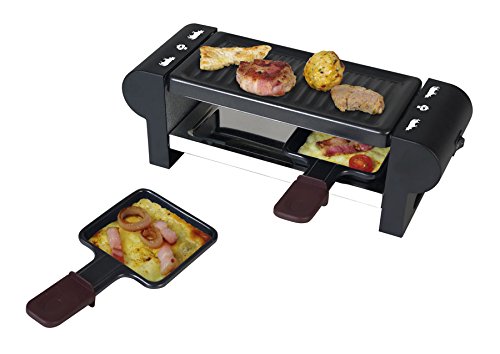 Kalorik TKG RAC 1007 CS Raclette-Grill, Metall, Kunststoff, Antihaftbeschichtung, Holz, Schwarz – Bild 3