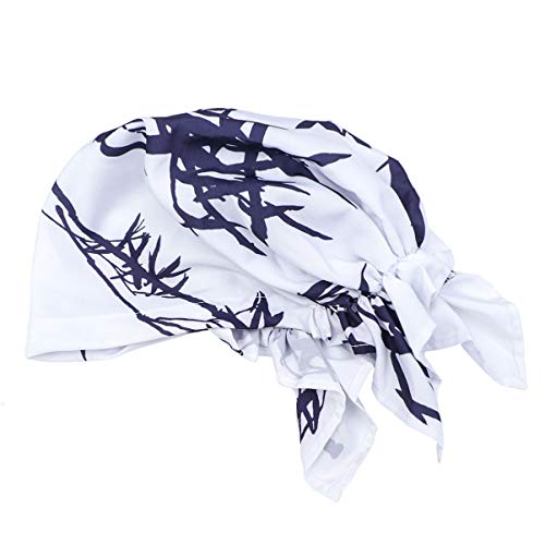 Cabilock Japanese Sushi Chef Hat Kitchen Waiter Cook Chef Cap Hat Skull Cap for Men and Women (White Bamboo)