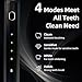 Magentak Ultrasonic U-Shaped Toothbrush for Adults, Electric Toothbrush for Teeth Whitening, Automatic 360-degree with Waterproof IPX7, 4 Modes for Cleaning(Black)