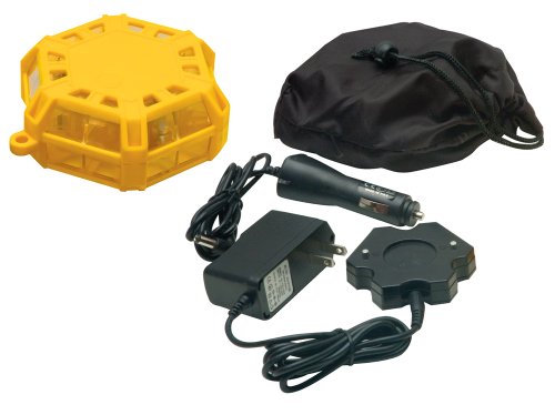 Aervoe 1164 Single Super Road Flare with Amber LEDs, 24 Super Bright LEDs That are Visible Up to 2 Miles, 7 Flashing Patterns Including SOS Rescue, Powerful Magnet to Attach to Metal Surfaces