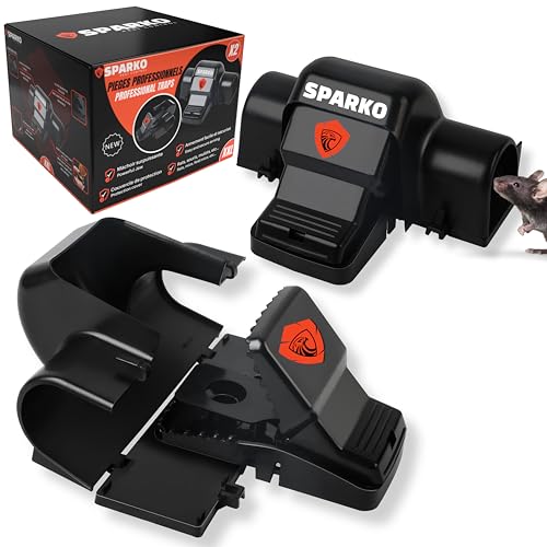 Trampa Ratas (Pack de 2) – Trampa para Ratones – Mata Ratas Segura No Tóxica – Trampa Ratones Potente – Trampa Antirratones para Interior y Exterior – Trampas para Ratas de Resorte