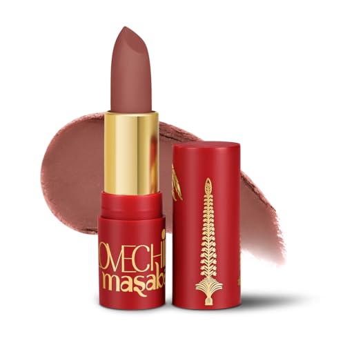 Image of LoveChild Masaba 90s Drip Hey Sugar (Brown Sugar) Luxe-Matte Lipstick with Intense One-Swipe Color Payoff in High-Pigment HD Creme Matte Formula, 4gm