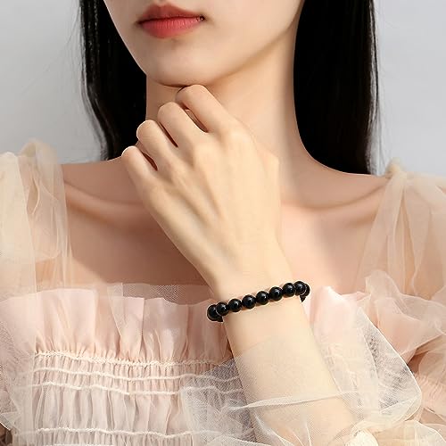 MAIBAOTA Healing Crystal Bracelet for Women Men, 8 mm Natural Stone Beaded Bracelets, Jewelry Birthday Gifts, Round Gemstones Stretch Bracelet4