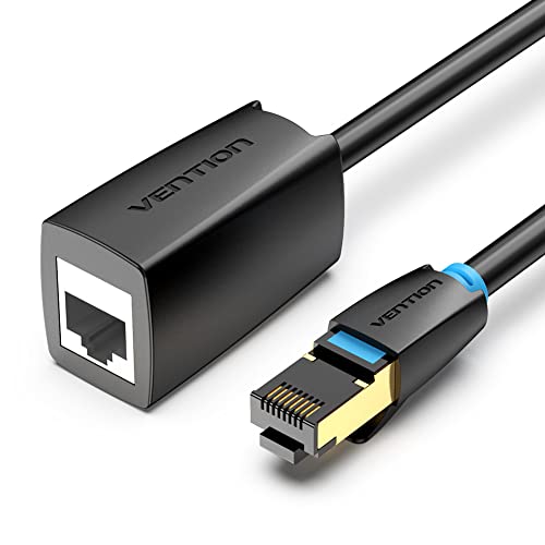 VENTION Cat 8 Ethernet Extension Cable 16FT 40Gbps LAN Cable Extender Cat8 FTP Ethernet Patch Internet Cable Shielded RJ45 Male to Female Connector