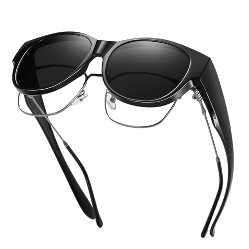 Image of GEGURI Polarized Sunglasses Fit Over Glasses for Men Women, Oversized Square Sun Glasses UV400 Protection Shades