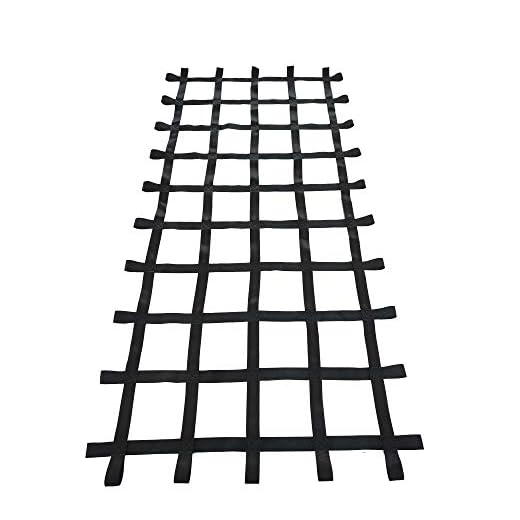 Fong 8 ft X 4 ft Climbing Cargo Net Black (96 inch x 48 inch) - Playground Cargo Net - Climbing Net for Swingset - Indoor Climbing Net - Climbing Ladder