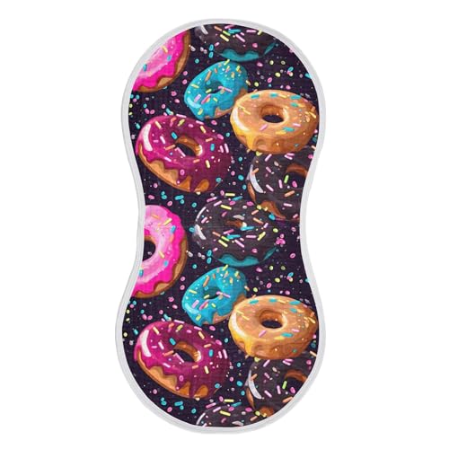 xigua Donuts Baby Burp Cloths for Newborn Boys and Girls 1 Pack, Soft & Absorbent Cotton Baby Burp Cloth, Baby Washcloths, Newborn Towel, Burp Rags
