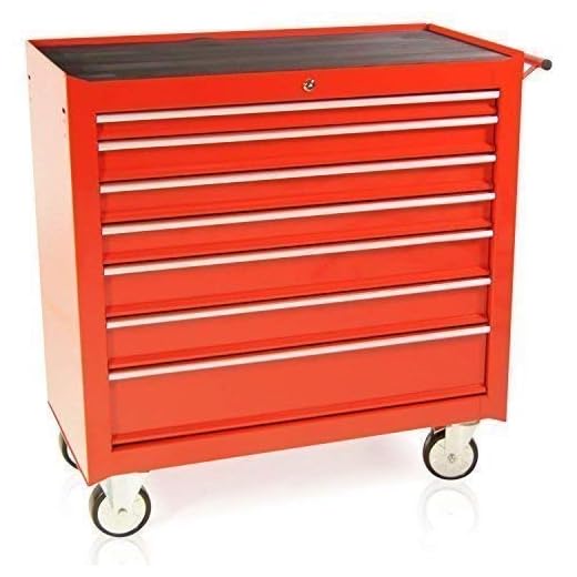 Werkzeugwagen breit, 7 Schubladen S47 rot