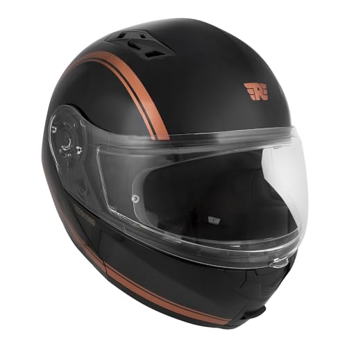 Image of Royal Enfield ISI & DOT Certified Bullet Lightwing Modular Riding Helmet Black (XL)62 Cm-With High Impact Grade Thermoplastic & High Density Head EPS Liner For Superior Impact Protection & Durability