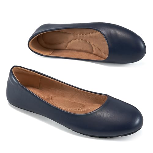 Image of Aomigoct Flats for Women Ballets Shoes: Dress Slip Comfortable Work Flats for 2026 - Casual Ladies Wedding Walking Flat
