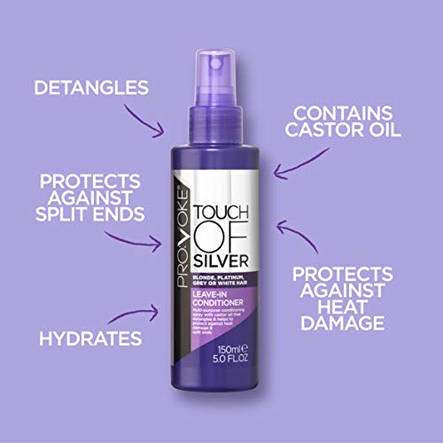 PROVOKE Touch Of Silver Leave-in Conditioner 150 ml, Protects Against Heat Damage and Split Ends - Image 3