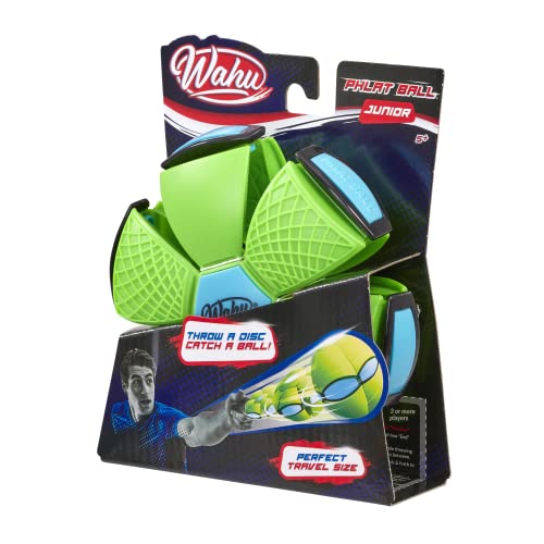 Wahu Phlat Ball Junior (Grün), Frisbee Scheibe und Ball für Kinder ab 5 Jahren, Fliegender Outdoor-Spielzeug Handball