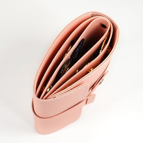 Image of Chillpaper Enamel Pin Display Book Collection Trading Book Portable Brooch Pins Holder Storage Organizer Case (2Pack Pink)