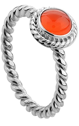 Bague en argent Nenalina et carnéole orange pour illuminer vos tenues