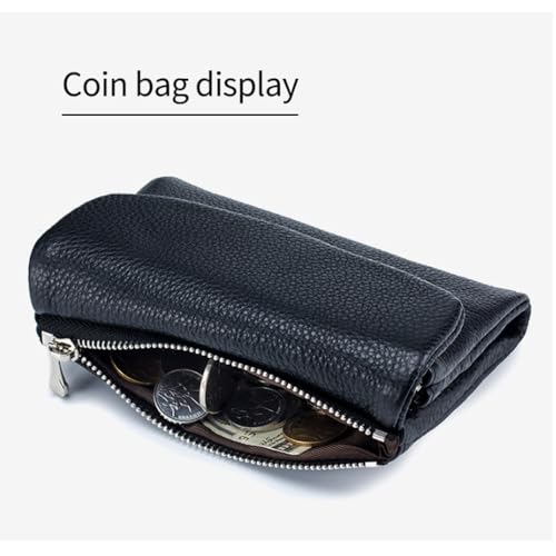 Precioush Unisex Pebble Leather Wallet, Joyfullygo/Relevantk Wallet with Rfid Protected, Soft Leather Trifold Women's Wallets (F#)4