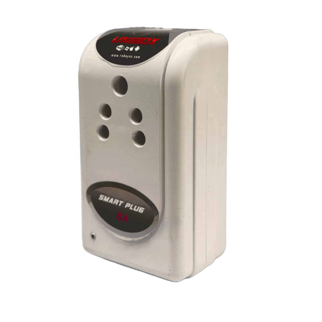 ROBSYNC 6A WiFi Smart Power Plug for Home Automation | With App Control, App Voice Control, Time Scheduling | Smart Plugs Gadget | Electrical Switch Socket | Data Activity Logs
