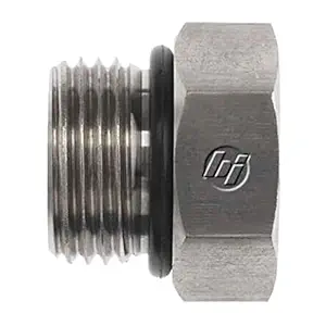 Brennan 6408-06-O Steel Straight Thread O-Ring Tube Fitting, External Hex Plug, 3/8