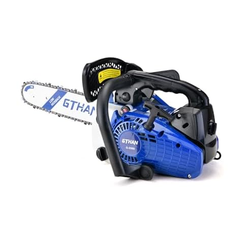 GTHANTOOLS Gas Chainsaw 12 Inch Top Handle Chainsaw Gas Powered 25.4cc 2-Cycle Portable Gasoline Chain Saw Garden Tool for Cutting Wood Outdoor Home Farm Use Cover