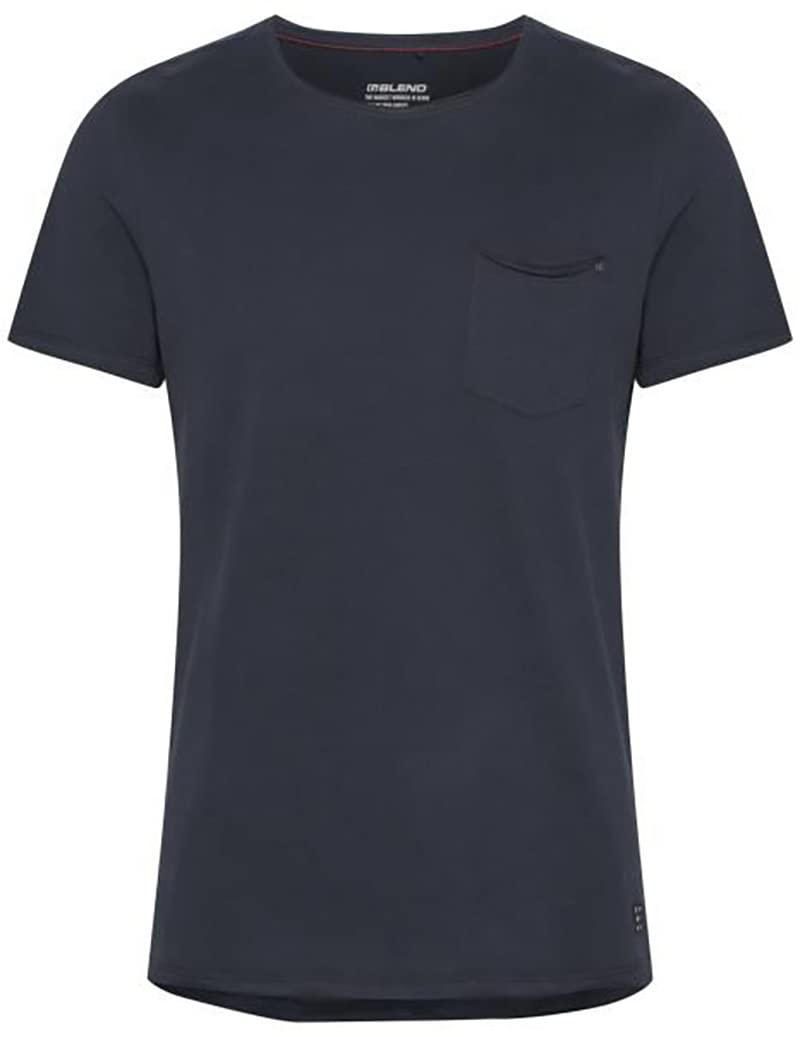 Camiseta Hombre Blend - Algodón 100% - Corte Regular Con Bolsillo De Contraste