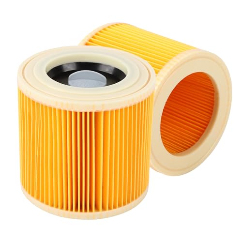 Cartridge Filter Compatible with Karcher 2Pcs Karcher Vacuum Filter for WD2 WD3 MV2 MV3 Series A K SE 4001 SE 4002 Wet & Dry Vacuum Cleaners part NO KAR64145520