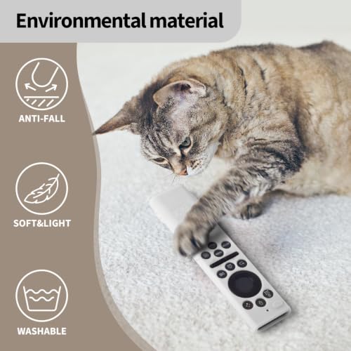 Image of Oboe Silicone Tv Remote Cover Compatible with Samsung Smart Tv Remote 2026 Model BN59-01498A Open Key Case with Lanyard (White) [REMOT E NOT Included]
