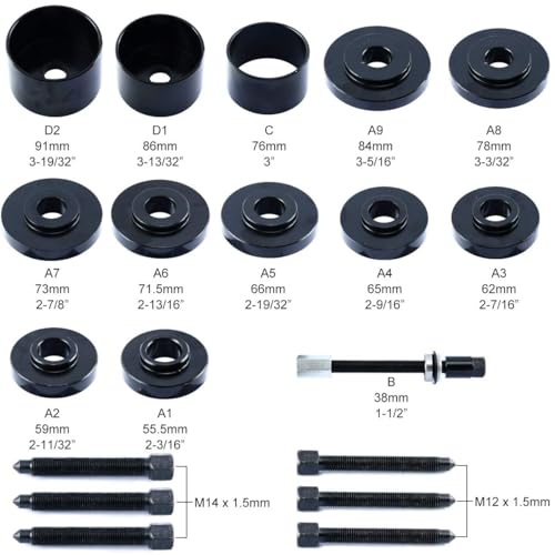 FreeTec Radlager Werkzeug Radnabe Abzieher Ausdrücker Reparaturlösung für Radlager Radlagerwerkzeug für VW für Audi für Opel für FIAT für BMW für Ford