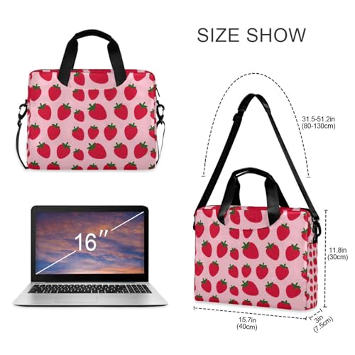 Maletín portátil para laptop 15.6 pulgadas con asa y correa miniatura 5