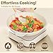 Romswi 23pcs Pots and Pans Set Non Stick, Kitchen Cookware Set with Casserole, Frying & Saucepans, Oven Safe & Stovetop Agnostic Non Toxic Cookware(Gas, Electric & Induction) - White