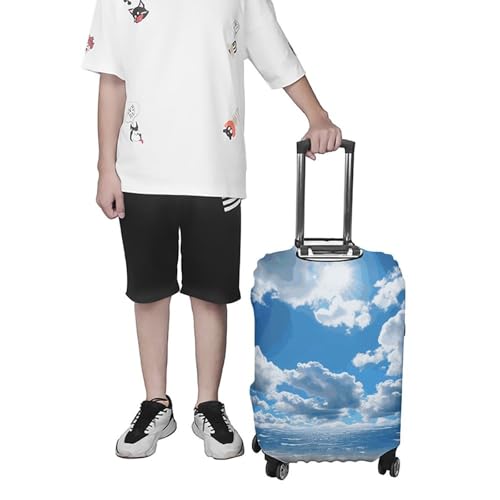 Blue Printed Luggage Cover Protector, Fits 18-32 Inch Luggage 7