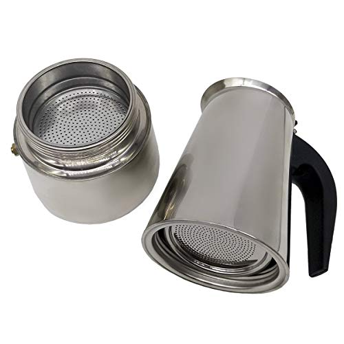 Cafeteira Italiana Inox 9 Xícaras Café Expresso 470ml Luxo