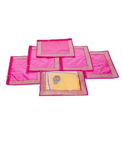 Kuber Industries 6 Piece Silk Saree Cover (KI00539)