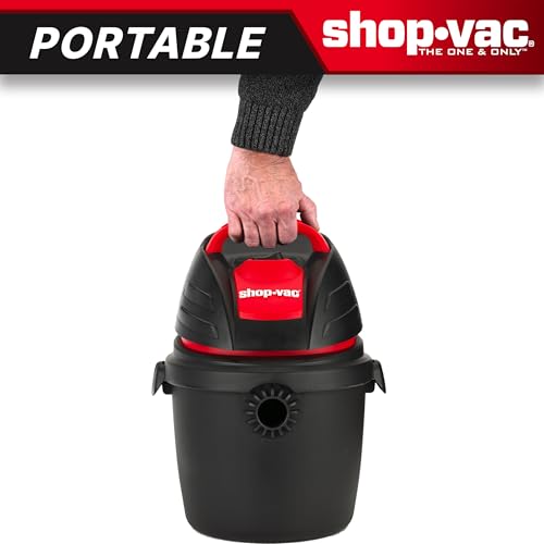 Shop-Vac 9303511 2.5 Gallon Wet Dry Vacuum, 2.5 Peak HP, 1.25 Inch Diameter x 4 Foot Hose, 12 Ft Cord Length, Wall Mounted, Includes Filters, Ideal for Jobsite, Garage, Car & Workshop - Image 5