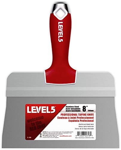 8" Big Back Taping Knife | Level5 | Stainless Steel W/Soft Grip Handle | 5-190 #TOP23