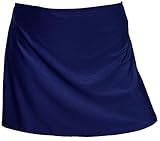 Gabrielle-Aug Women's Solid Black Sports Skirt Bottom Swimsuit(FBA) (14, Purple)