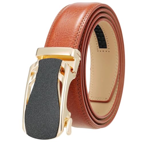 Fashion Men's Belt Alloy Automatic Buckle Genuine Leather Luxury Business Casual